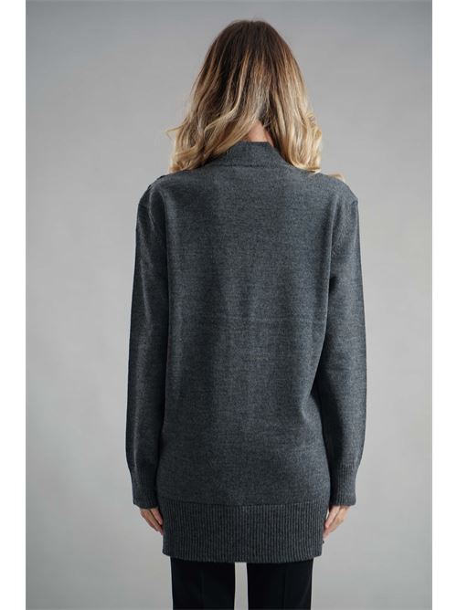 Cardigan in misto lana Simona Corsellini | A25CPCRE0101DARK GRAPHITE